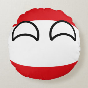 Funny Trending Geeky Austria Countryball Rond Kussen