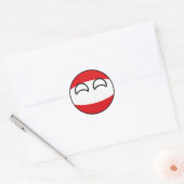 Funny Trending Geeky Austria Countryball Ronde Sticker (Envelop)