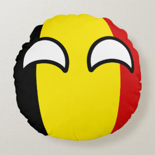 Funny Trending Geeky Belgium Countryball Rond Kussen