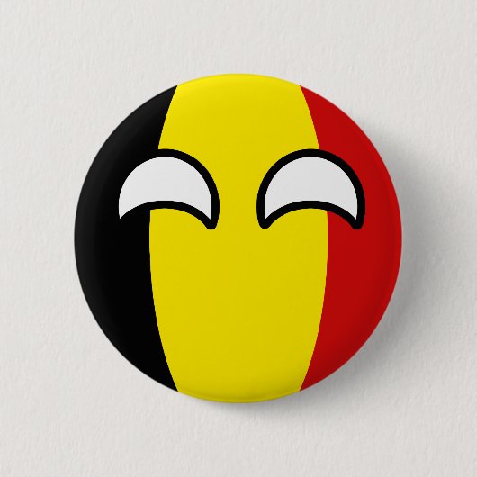 Funny Trending Geeky Belgium Countryball Ronde Button 5,7 Cm (Voorkant)