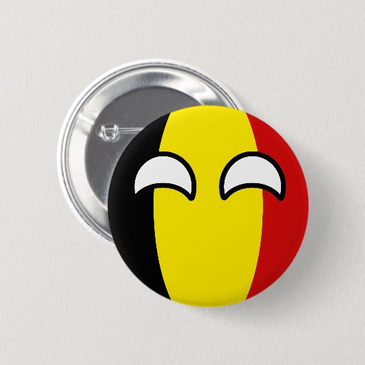 Funny Trending Geeky Belgium Countryball Ronde Button 5,7 Cm (Voorkant /achterkant)