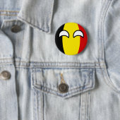 Funny Trending Geeky Belgium Countryball Ronde Button 5,7 Cm (In situ)