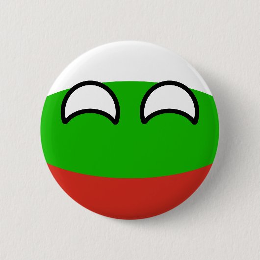 Funny Trending Geeky Bulgaria Countryball Ronde Button 5,7 Cm (Voorkant)