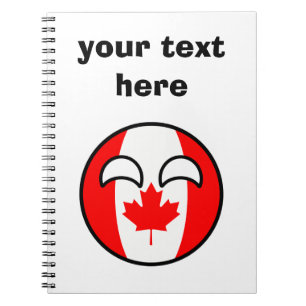 Funny Trending Geeky Canada Countryball Notitieboek