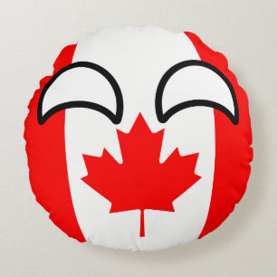 Funny Trending Geeky Canada Countryball Rond Kussen