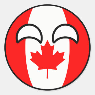 Funny Trending Geeky Canada County Ronde Sticker