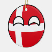 Funny Trending Geeky Denmark Countryball Keramisch Ornament (Links)