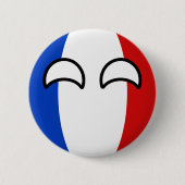 Funny Trending Geeky France Countryball Ronde Button 5,7 Cm (Voorkant)