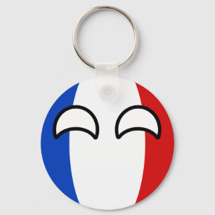 Funny Trending Geeky France Countryball Sleutelhanger