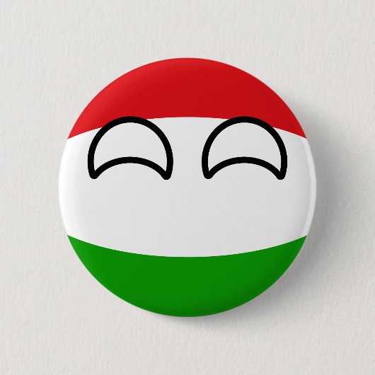 Funny Trending Geeky Hungary Countryball Ronde Button 5,7 Cm (Voorkant)