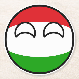 Funny Trending Geeky Hungary Countryball Ronde Kartonnen Onderzetter