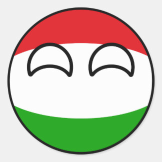 Funny Trending Geeky Hungary Countryball Ronde Sticker