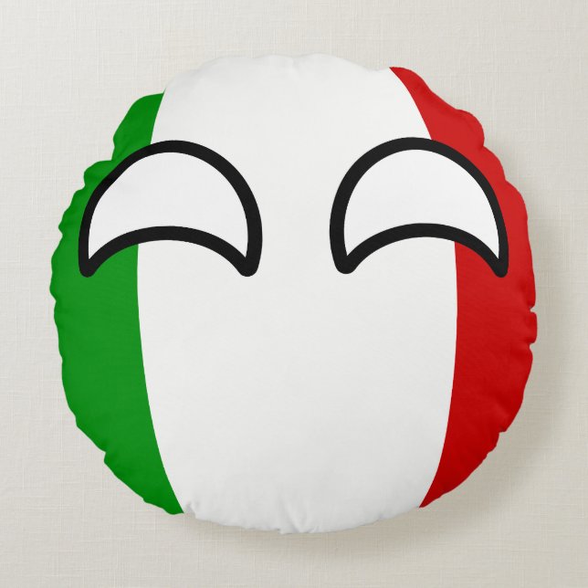 Funny Trending Geeky Italië Rond Kussen (Voorkant)