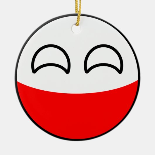 Funny Trending Geeky Poland Countryball Keramisch Ornament (Voorkant)