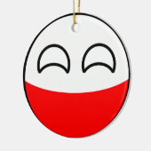 Funny Trending Geeky Poland Countryball Keramisch Ornament (Links)