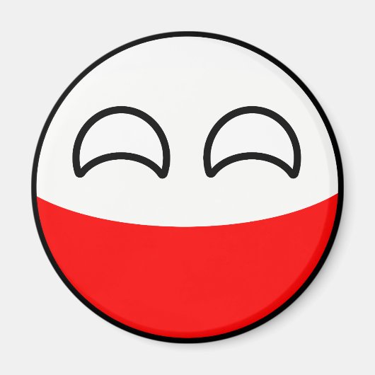 Funny Trending Geeky Poland Countryball Magneet (Voorkant)