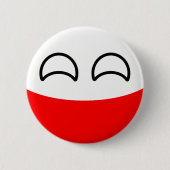 Funny Trending Geeky Poland Countryball Ronde Button 5,7 Cm (Voorkant)