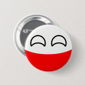Funny Trending Geeky Poland Countryball Ronde Button 5,7 Cm (Voorkant /achterkant)