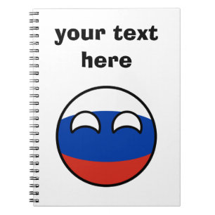 Funny Trending Geeky Russia Countryball Notitieboek