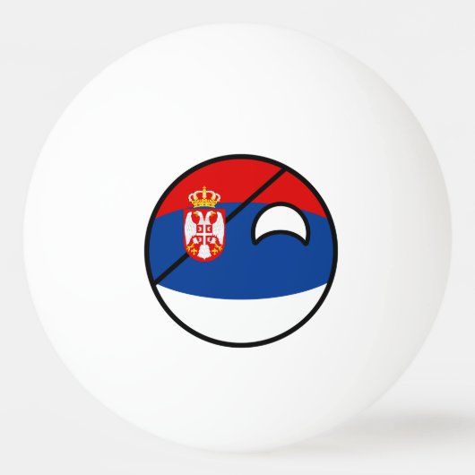 Funny Trending Geeky Servië Countryball Pingpongballen (Voorkant)