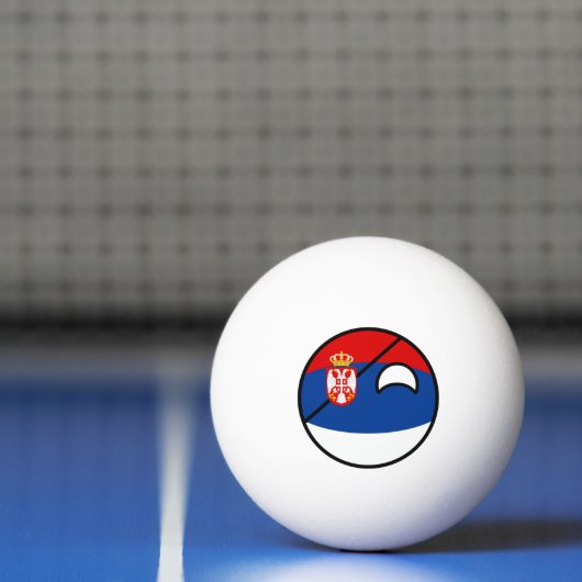 Funny Trending Geeky Servië Countryball Pingpongballen (Net)