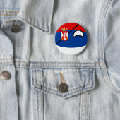 Funny Trending Geeky Servië Countryball Ronde Button 5,7 Cm (In situ)