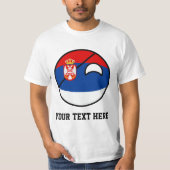 Funny Trending Geeky Servië Countryball T-shirt (Voorkant)