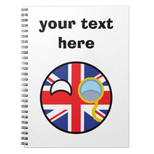 Funny Trending Geeky United Kingdom Countryball Notitieboek