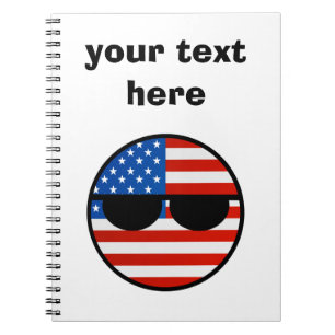 Funny Trending Geeky USA Countryball Notitieboek