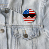 Funny Trending Geeky USA Countryball Ronde Button 5,7 Cm (In situ)