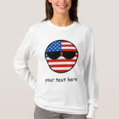 Funny Trending Geeky USA Countryball T-shirt (Voorkant)