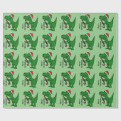 Funny Trex Dinosaur kerstcadeautje Cadeaupapier (Vlak)