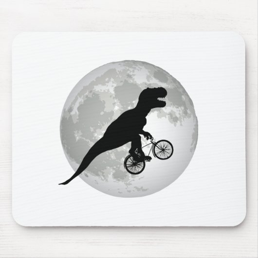 Funny Trex Flying Moon Design Muismat (Voorkant)