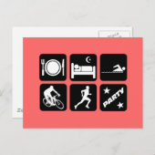 Funny triathlon briefkaart (Voorkant / Achterkant)