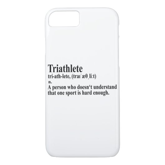 Funny Triathlon Definition - iPhone Case (Achterkant)