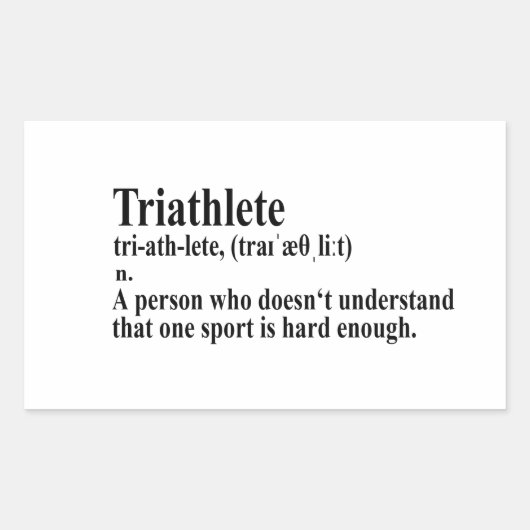 Funny Triathlon Definition - Sticker (Voorkant)