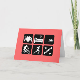 Funny triathlon kaart