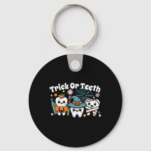 Funny Trick of Teeth Halloween Dental Hygienist Sleutelhanger