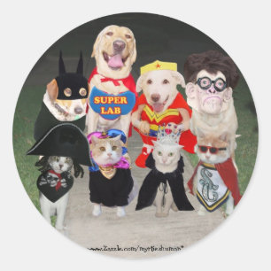 Funny Trick of Treers Ronde Sticker