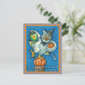 FUNNY TRICK OR TREAT SMELL MY FEET HALLOWEEN BRIEFKAART (Staand voorkant)