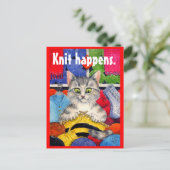 Funny tricot kitty carte postale (Debout devant)