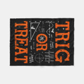 Funny Trig Or Treat Trigonometry Math Teacher Hall Fleece Deken (Voorkant (Horizontaal))