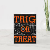 Funny Trig Or Treat Trigonometry Math Teacher Hall Kaart (Voorkant)