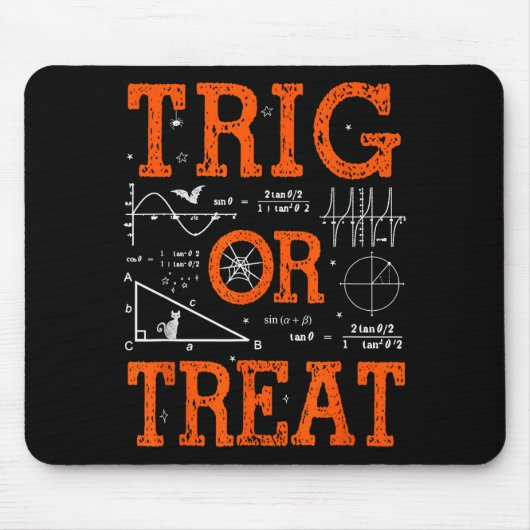 Funny Trig Or Treat Trigonometry Math Teacher Hall Muismat (Voorkant)