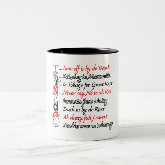 Funny Trini Description 3 Souvenir Mok (Center)