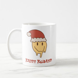 Funny Trippy Smile Santa Mok