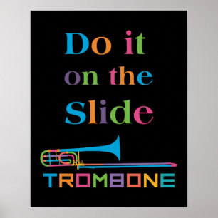 Funny Trombone - Doe het op de Slide Poster