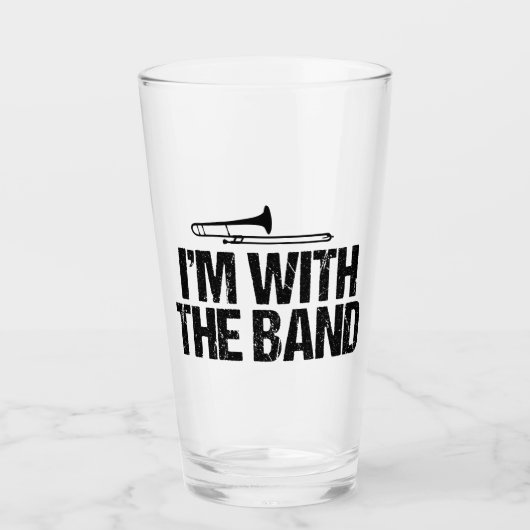 Funny Trombone Player Glas (Voorkant)