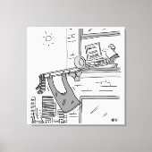 Funny Trombone Player Musician Canvas Afdruk (Voorkant)