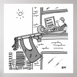 Funny Trombone Player Musician Poster